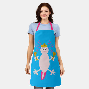 Day of the Dead Mexican Axolotl Apron