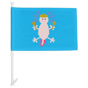 Day of the Dead Mexican Axolotl Car Flag