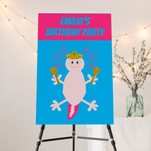 Day of the Dead Mexican Axolotl Custom Birthday Foam Board