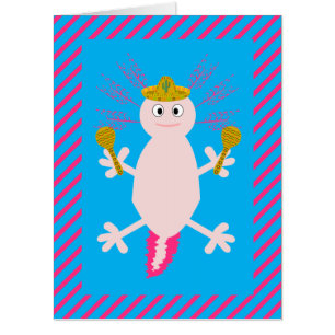 Day of the Dead Mexican Axolotl Custom Card