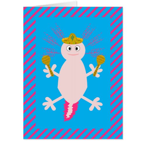 Day of the Dead Mexican Axolotl Custom Card