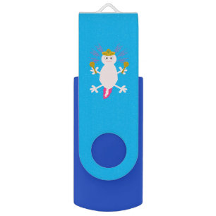 Day of the Dead Mexican Axolotl Custom Name Flash Drive