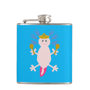 Day of the Dead Mexican Axolotl Flask