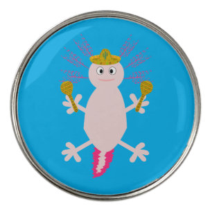 Day of the Dead Mexican Axolotl Golf Ball Marker