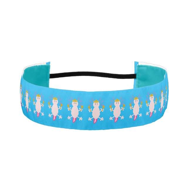 Day of the Dead Mexican Axolotl Patterned Athletic Headband (Front)
