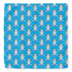Day of the Dead Mexican Axolotl Patterned Bandana