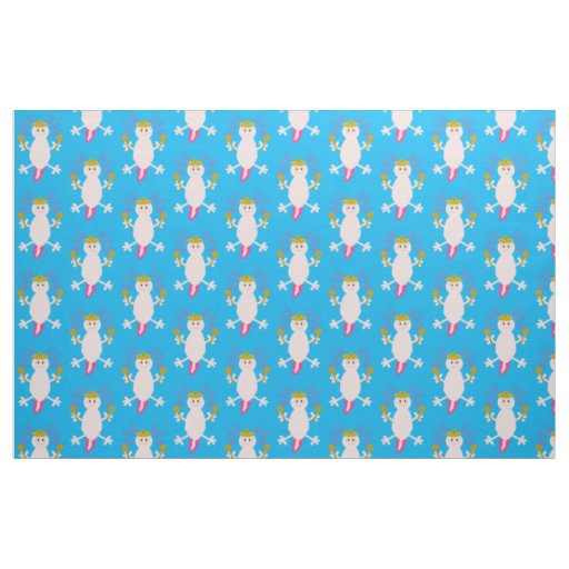 Day of the Dead Mexican Axolotl Patterned Fabric