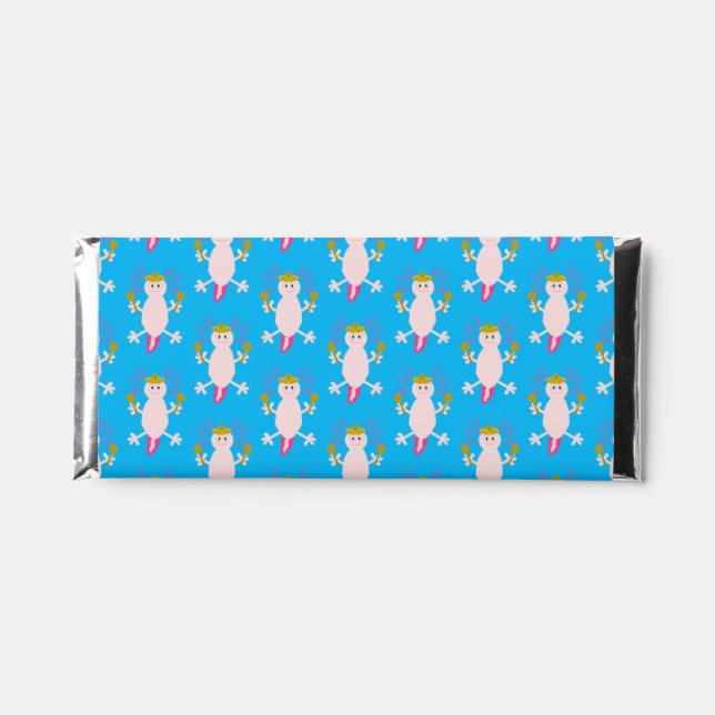 Day of the Dead Mexican Axolotl Patterned Hershey Bar Favors (Front)
