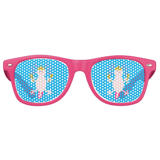 Day of the Dead Mexican Axolotl Retro Sunglasses (Front)