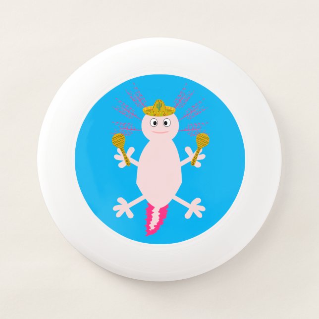 Day of the Dead Mexican Axolotl Wham-O Frisbee (Front)