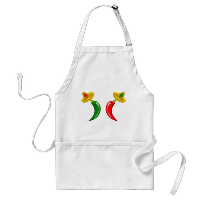 Day of the Dead Mexican Chilis Adult Apron (Front)