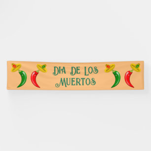 Day of the Dead Mexican Chilis Custom Banner