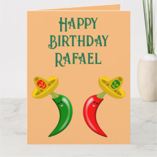 Day of the Dead Mexican Chilis Custom Birthday Card