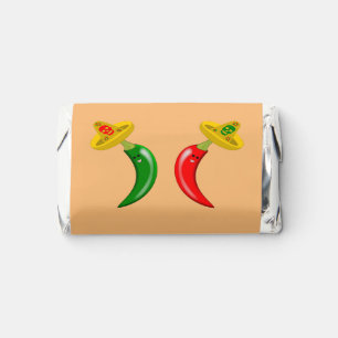 Day of the Dead Mexican Chilis Custom Birthday Hershey's Miniatures