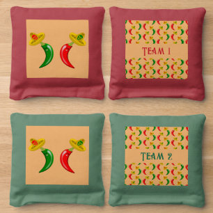 Day of the Dead Mexican Chilis Custom Cornhole Bags