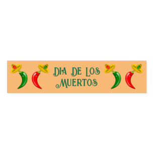 Day of the Dead Mexican Chilis Custom Napkin Bands