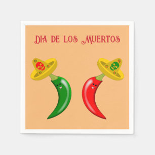 Day of the Dead Mexican Chilis Custom Napkins