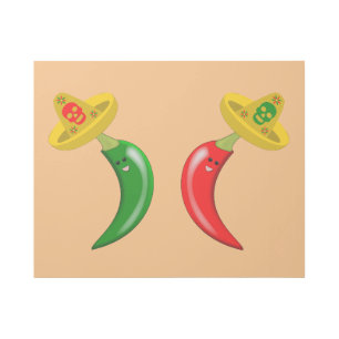 Day of the Dead Mexican Chilis Gallery Wrap
