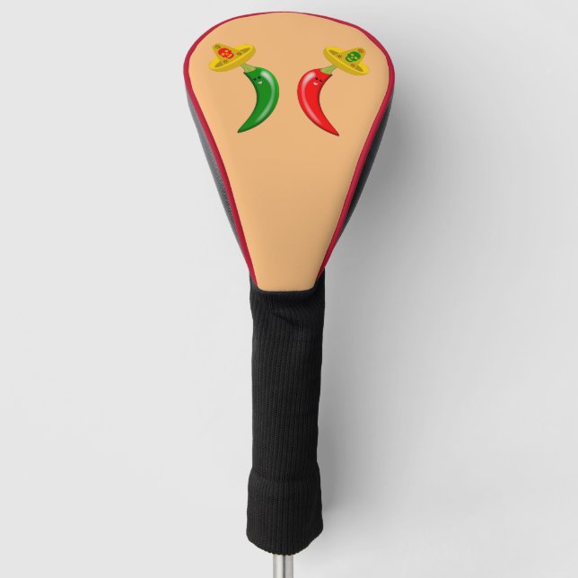 Day of the Dead Mexican Chilis Golf Head Cover (Front)