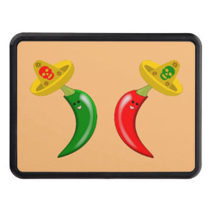 Day of the Dead Mexican Chilis Hitch Cover