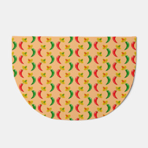 Day of the Dead Mexican Chilis Patterned Doormat