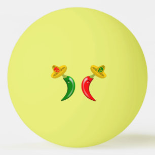 Day of the Dead Mexican Chilis Ping Pong Ball