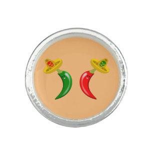 Day of the Dead Mexican Chilis Ring