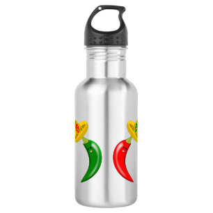 Day of the Dead Mexican Chilis Stainless Steel Water Bottle