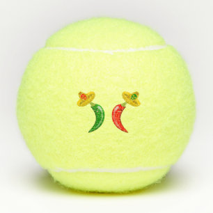 Day of the Dead Mexican Chilis Tennis Balls