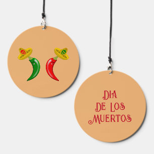 Day of the Dead Mexican Chilis Wind Chime