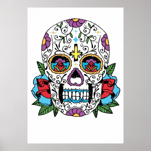 Day of the Dead Mexican Skull Art Print