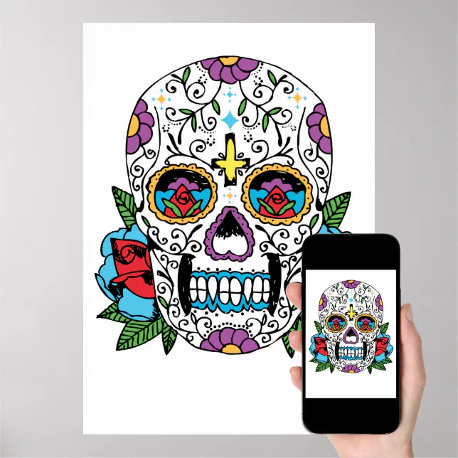 mexican day of the dead skull drawing