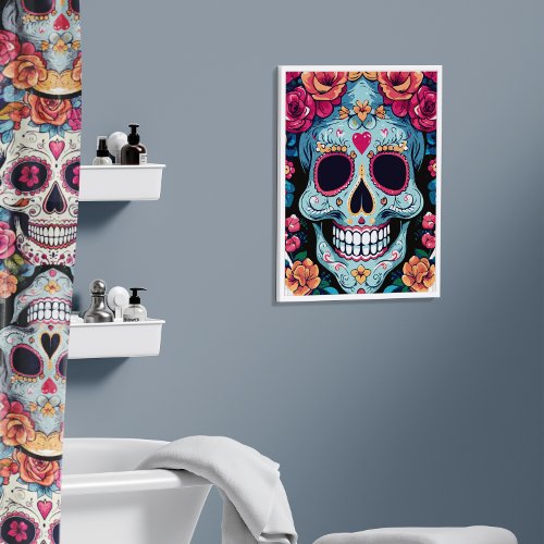 Day of the Dead Mexican Sugar Skull  Poster