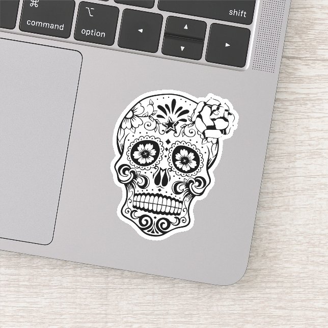 Day Of The Dead Mexican Sugar Skull Sticker (Detail)