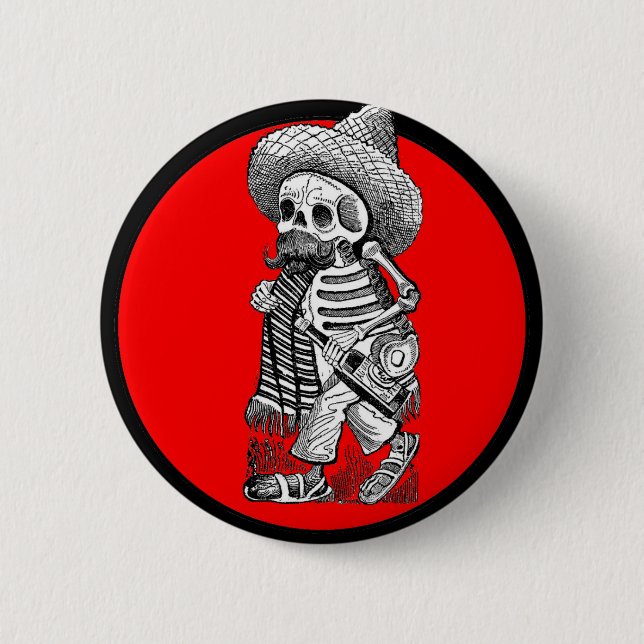 Day of the Dead motif 5 Button (Front)