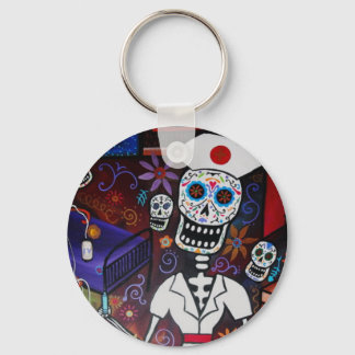 DAY OF THE DEAD NURSE BY PRISTINE CARTERA TURKUS KEYCHAIN