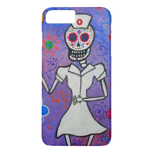 Day of the dead nurse painting Case-Mate iPhone case (Back)