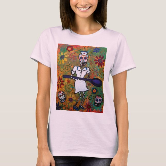 DAY OF THE DEAD NURSE SHIRT (Front)