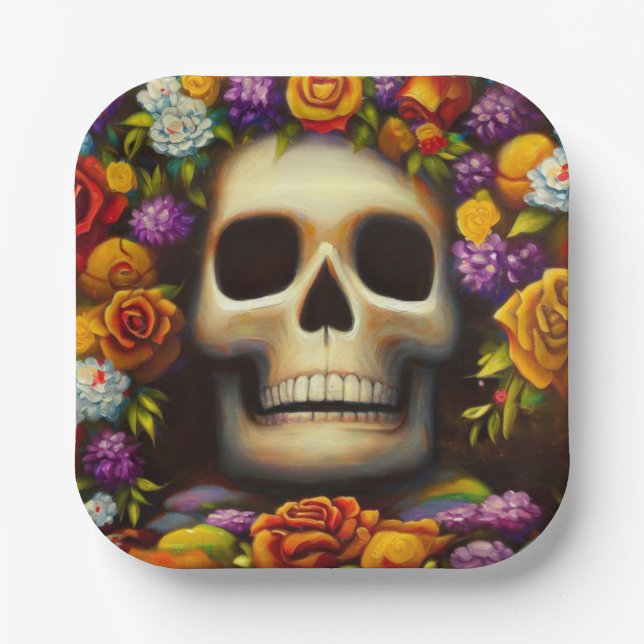 Day of the Dead Ofendra 5 Paper Plates (Front)