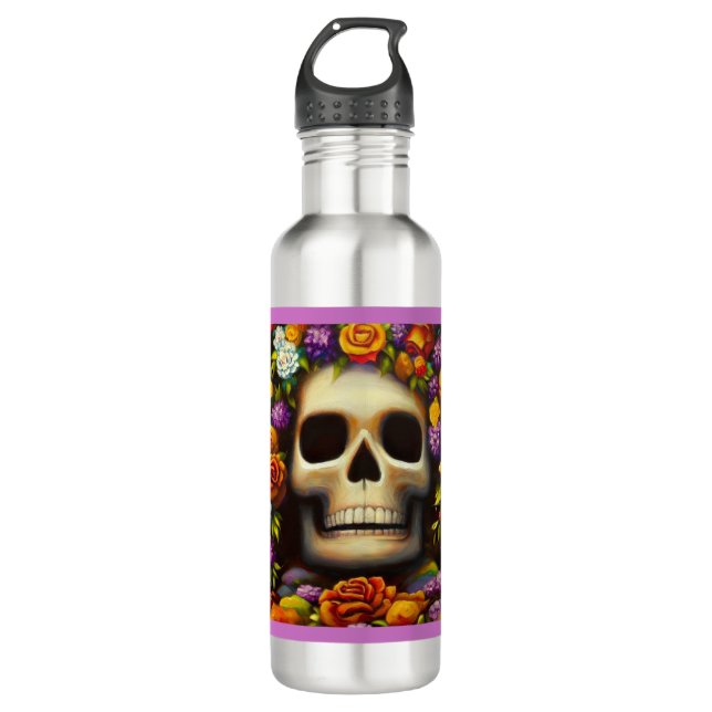 Day of the Dead Ofendra 5 Stainless Steel Water Bottle (Front)