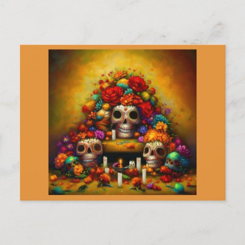 Day of the Dead Offrendas 1 Holiday Postcard