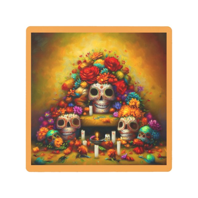 Day of the Dead Offrendas 1 Metal Print (Front)