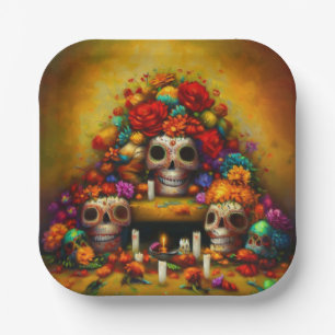 Day of the Dead Offrendas 1 Paper Plates
