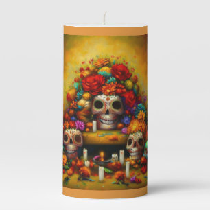 Day of the Dead Offrendas 1 Pillar Candle