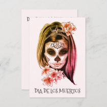 Day Of The Dead Or Hallowen Party Catrina Face Invitation