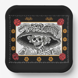 Day of the Dead Paper - José Guadalupe Posada Paper Plates
