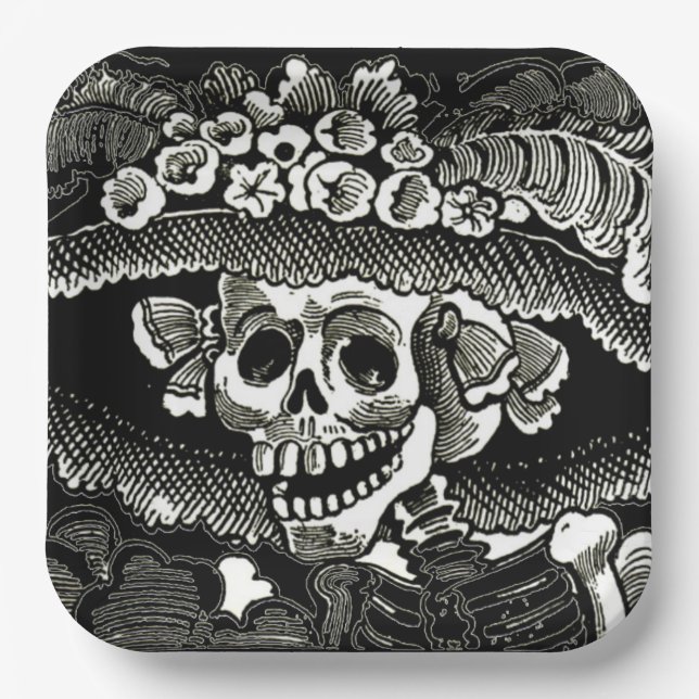 Day of the Dead Paper - José Guadalupe Posada Plates (Front)