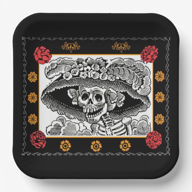 Day of the Dead Paper - José Guadalupe Posada   Plates (Front)