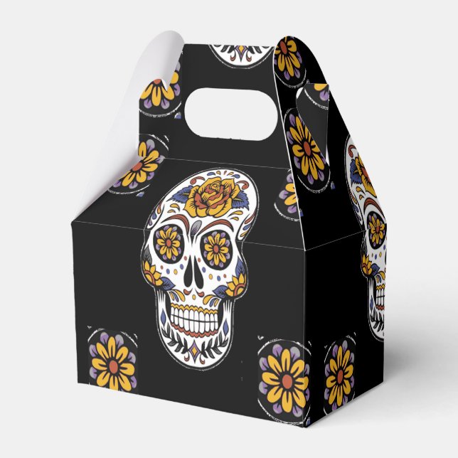 Day of the dead pattern favor boxes (Front Side)
