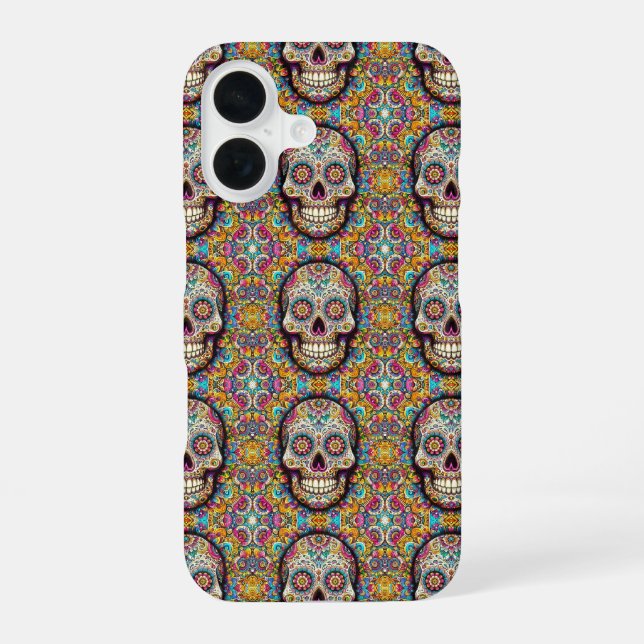 Day of the Dead Pattern Iphone Case (Back)